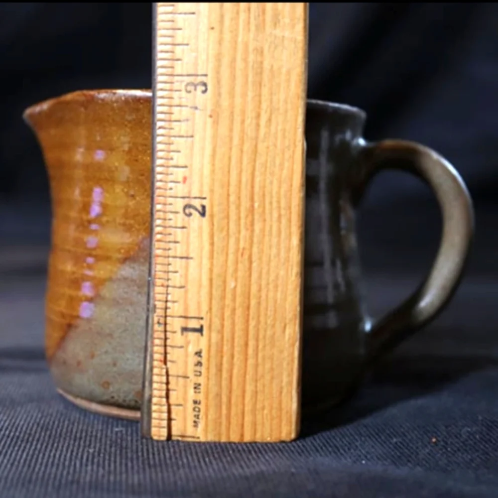 Vintage Japanese Glazed Pottery Creamer Signed 3